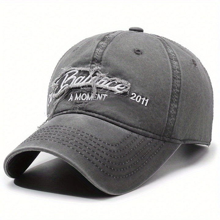 Gorra de Béisbol Unisex Retro con Bordado de Letras y Ala Ancha, Estilo Casual Versátil alfabético