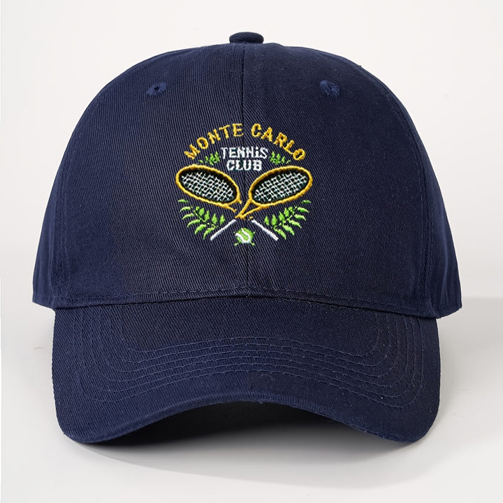 1 Gorra de Béisbol MONTE CARLO Bordada Unisex Ajustable y Transpirable para Mujer, Sombrero de Golf con Visera Curva Moda Verano Y2K para Parejas