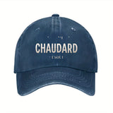 Gorra de Béisbol Transpirable para Hombres y Mujeres con Diseño Inspirado en el Chateaulle Chaudre Francés - Letras Negras/Blancas, Estructura Hexagonal & Visera Curva - Gorro Casual Deportivo Ideal Para Atuendos Cotidianos, Gimnasio o Actividades Físicas