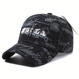 Gorra de béisbol juvenil con diseño de graffiti, resistente al viento, abrigada y antifrío, 100% poliéster, ideal para Halloween y Navidad, disponible en negro, verde olivo, azul, gris, beige y borgoña, para hombres y mujeres