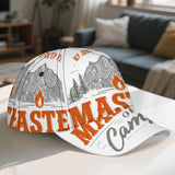 1pc Gorra Snapback 2D Mastering Campfire Joy - Gorra de Poliéster con Estampado Vibrante de Cuerpo Completo, Ideal para Deportes, Running y Estilo Casual Urbano