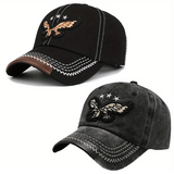 2 piezas de gorra de béisbol de moda estilo águila, adecuada para deportes al aire libre, regalo para amigos y familiares - Tejido acrílico, gramaje cuadrado 100 g/㎡