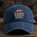 Gorra de Béisbol Estilo Trucker con Diseño de Fútbol para el Día del Partido - Gris Oscuro con Detalles en Naranja, Ajustable con Cierre Snapback, Unisex para Hombres y Mujeres, Regalo del Día de la Madre para Aficionados al Deporte, Gorra Deportiva Durad