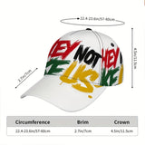 1 gorra Snapback urbana con estampado de letras llamativas - Letras estéticas A-Z vibrantes en 2D, poliéster ajustable para deportes al aire libre, streetwear y eventos de Halloween/Navidad/Acción de Gracias - Diseño unisex