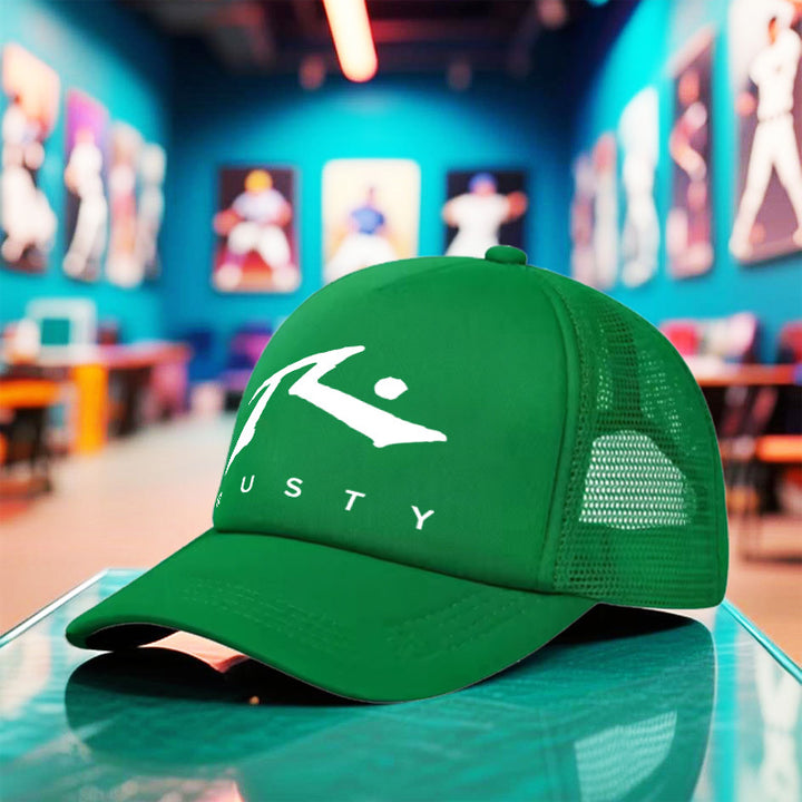 1pc Gorra Unisex Ligera de Verano y Otoño 2025 con Logo RUSTY, Gorra Snapback Negra Transpirable para Actividades al Aire Libre, Camping, Baile Callejero, Running, Fitness y Uso Casual – Regalo Versátil de Cumpleaños