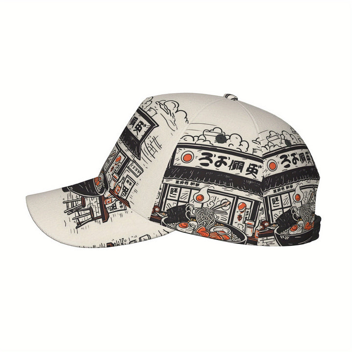 1 pieza, gorra de béisbol con diseño japonés, moda deportiva para hombres y mujeres, estilo simple con estampado japonés, adecuada para senderismo al aire libre, camping, montañismo, juegos, aventuras.