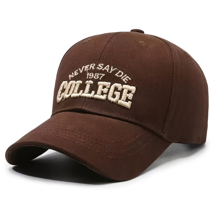 Gorra de béisbol de moda para mujer con letras bordadas, perfecta para salidas de primavera, vacaciones y uso casual.