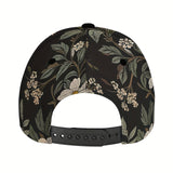 Gorra estampada completa Bohemia para hombres y mujeres - Gorras de béisbol ajustables con cierre a presión para actividades al aire libre, deportes, viajes, protección solar, gorras de béisbol unisex, gorro de béisbol de poliéster novedoso para regalos d