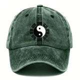 1 pieza Gorra Retro de Artes Marciales Chinas para Hombre - Sombrero con Símbolo Bagua Tai Chi (Diseño Inspirado en Yin-Yang) - Ligera y Adecuada al Exterior, Ideal Para Hiking, Ciclismo o Uso Diario - Regalo Perfecto para Padres e Practicantes de Artas M