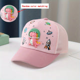 Gorra de béisbol para niños, 100% poliéster transpirable, cierre de presión, lavable a mano, patrón de animal, elastizable, para niños y niñas, ropa casual de primavera/verano, idea de regalo de cumpleaños