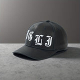 Gorra Snapback Gótica Blanca Bordada y con Hebilla Metálica para Hombre - Textura de Lujo Ajustable, Sombrero de Béisbol Ligero para Uso Casual al Aire Libre, Ropa Urbana de Calle con Estilo y la Declaración Peace No Evil, Sombrero para Exteriores | Mo...