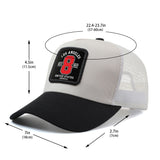 Gorra Snapback Ajustable para Hombres y Mujeres - Diseño de Logo Los Ángeles & Número 8, Parte Trasera en Malla Transpirable, 6 Paneles con Banda Absorbente – Gorra Unisex Estilo Placa Baseball Deportiva, Casual o Streetwear (Estilo Matrícula) – Regalo Id
