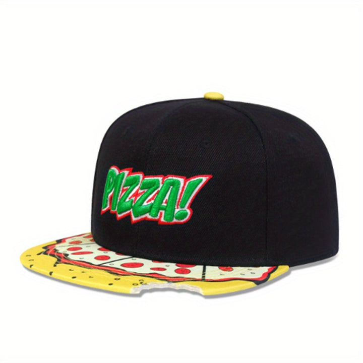 1 Gorra de béisbol PIZZA para hombre, gorra ajustable casual para exteriores, ideal para viajes de primavera y otoño y para la playa.