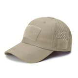 Gorra de béisbol con diseño de camuflaje para hombre, protección solar, transpirable, ideal para pesca, senderismo, campamento y caza, talla ajustable, gorra de playa