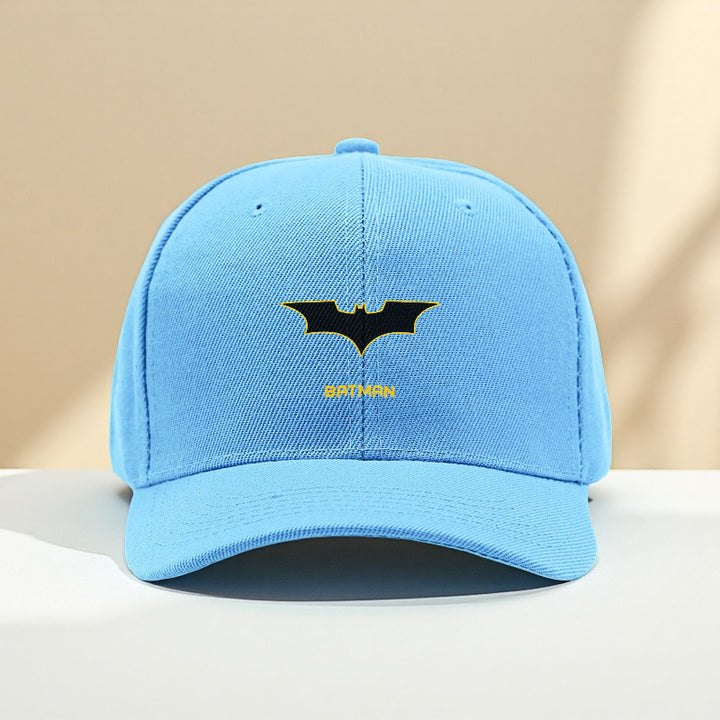 1pc Gorra Unisex de Poliéster con Estampado DC Bat, Ajustable Snapback para Protección Solar, Deportes al Aire Libre y Uso Casual, Lavable a Máquina, Regalo de Cumpleaños/Navidad/Día Festivo, Diseño Animado, Accesorio Duradero