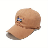 Gorra de Béisbol para Mujer - Cierre Ajustable Snapback, Sombrero Ligero y Transpirable para el Sol, Ideal para Diario, Fiestas o Escuela - Azul Pastel, Gorra con Diseño de Perrito Lindo para Amantes de los Perros, Accesorio Cómodo y Divertido, Moda Casua