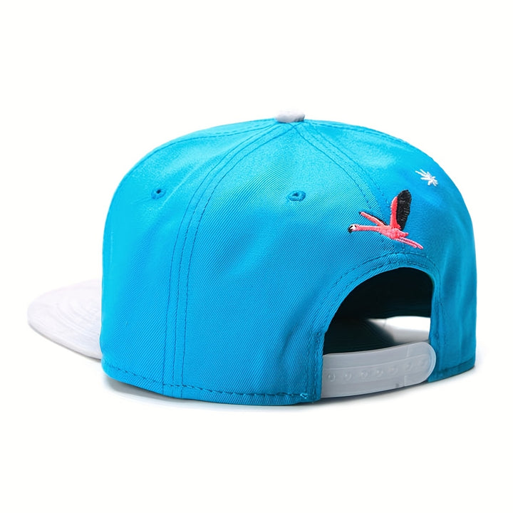 Sombrero de playa azul claro para hombre con letras de South Beach Breeze y diseño de palmera - Ligero y transpirable para surf, piscina, salidas a la playa - Accesorio casual de verano, sombrero de playa, sombrero para piscina, estilo preppy, sombrero...