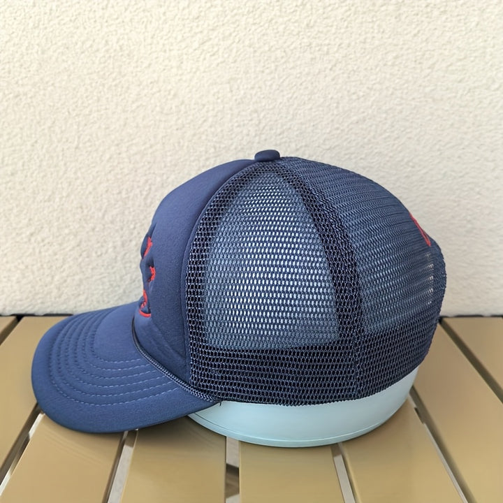 Gorra Unisex Trucker Snapback - Gorra Ligera para Hombres y Mujeres, Estilo Hip Hop, Fiestas de Cumpleaños, Atuendos Casuales Diarios, Ajuste Versátil, Bordado, Accesorio Streetwear, Tela Transpirable, Moda Masculina