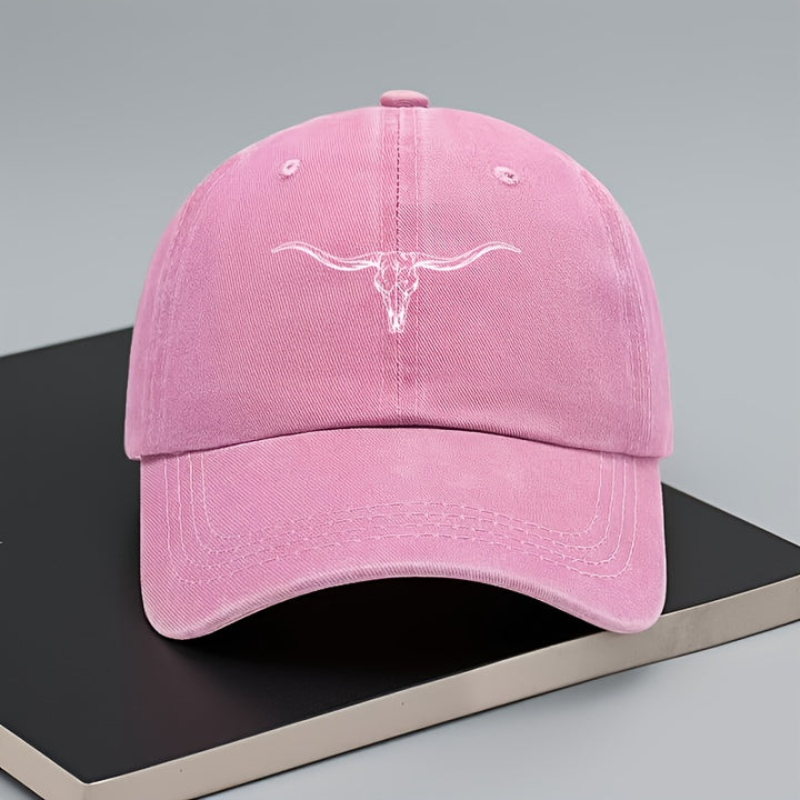 Gorra de Béisbol Retro con Calavera Occidental - Gorritos Ajustables Snapback para Hombres y Mujeres, Diseño Ligero & Duradera Unissexo Ideal Para Camping