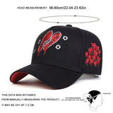 Gorra de béisbol gótica para hombre con diseño de salpicaduras de sangre y balas - Snapback ajustable, gorra ligera de 5 paneles con rojo y bordado, ropa de calle casual para fiestas de Halloween y uso diario