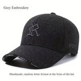 Gorra de béisbol para hombre, gruesa y abrigada, estilo duckbill, material ted, ideal para deportes al aire libre y uso diario, diseño con broche ajustable para diferentes medidas de cabeza, mayor comodidad