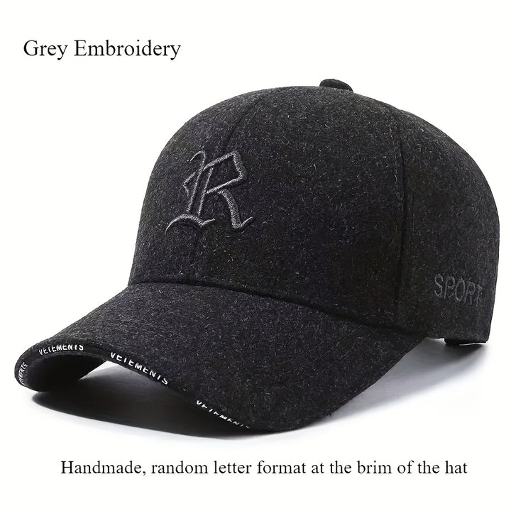 Gorra de béisbol para hombre, gruesa y abrigada, estilo duckbill, material ted, ideal para deportes al aire libre y uso diario, diseño con broche ajustable para diferentes medidas de cabeza, mayor comodidad