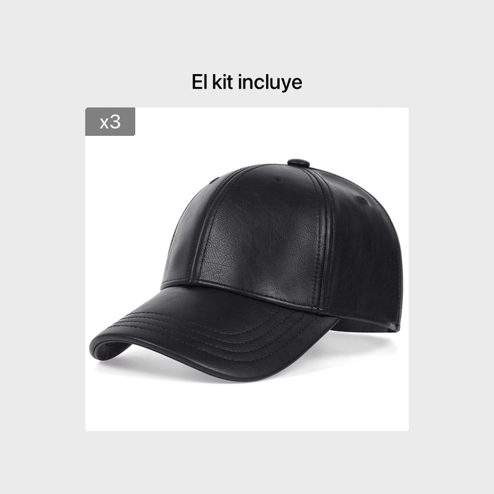 Gorra de béisbol de cuero PU para hombre, opción ideal para regalos - Color a escoger