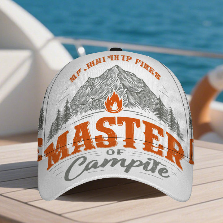 1pc Gorra Snapback 2D Mastering Campfire Joy - Gorra de Poliéster con Estampado Vibrante de Cuerpo Completo, Ideal para Deportes, Running y Estilo Casual Urbano
