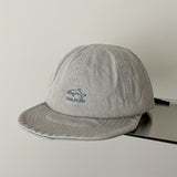 Gorra de Ala Plana con Bordado de Delfín, Gorro Baseball para Mujer - Accesorio al Aire Libre, Moda, Diseño Delgadito y Adjustable, Lavado a Mano, Coleccionistas de Sombreros, Amantes del Estilo