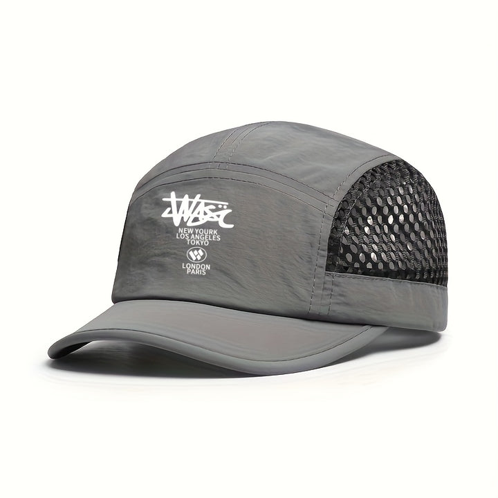 Nueva gorra de béisbol de cinco paneles con borde suave y copete corto de cuadros para primavera y verano, elegante y sencilla, adecuada para parejas, casual y versátil.