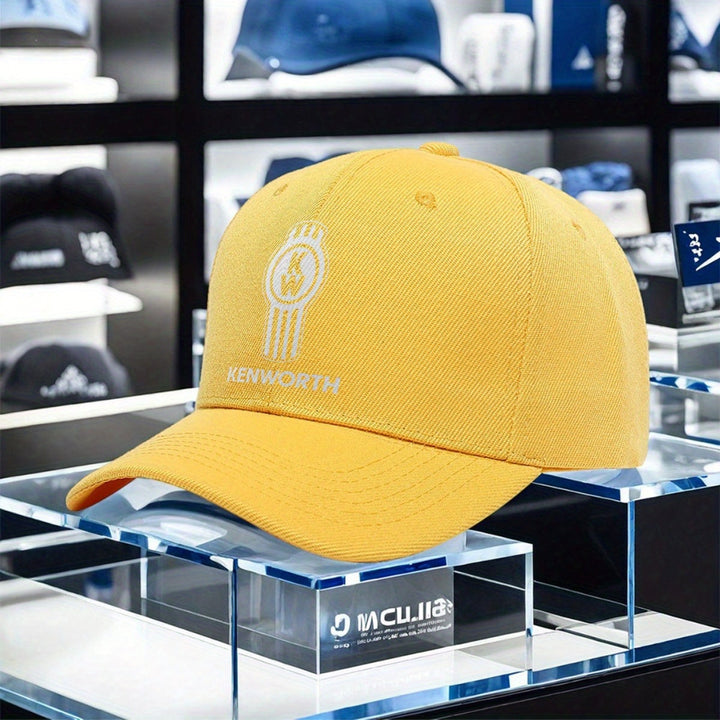 Gorra de béisbol Kenworth con logo bordado - ligera, elástica, de poliéster, lavable a máquina, ideal para cámping, pésca y actividades al aire libre, gorra de deportes al aire libre | gorra con logo bordado | headgear ligera, gorra de béisbol