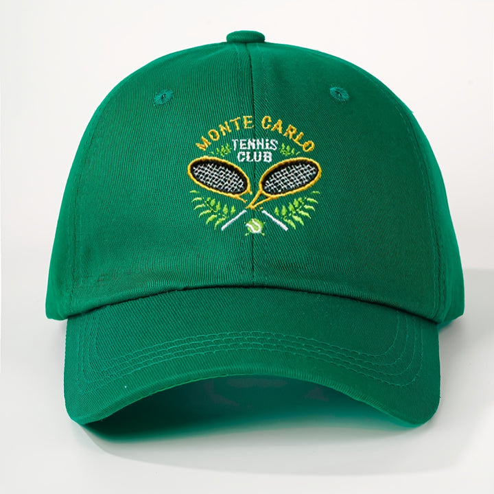 1 Gorra de Béisbol MONTE CARLO Bordada Unisex Ajustable y Transpirable para Mujer, Sombrero de Golf con Visera Curva Moda Verano Y2K para Parejas