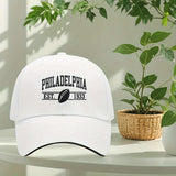 Gorra de béisbol unisex ajustable con estampado de Filadelfia y diseño de 1933 - Ligera y transpirable, visera curva con contraste - Sombrero deportivo casual para hombres y mujeres, para todas las estaciones, regalo perfecto para fans de Philly, gorro de