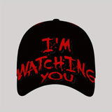 Gorra de béisbol negra y divertida con estampado rojo 'No estoy diciendo que soy tonto' - Estilo hip-hop ajustable, protección solar, poliéster, gorra casual para exteriores para hombres y mujeres, playa.