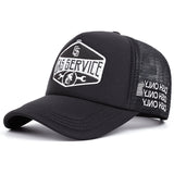 1pc Logo de Servicio de Gas Gorra de béisbol, Malla de poliéster transpirable en la parte posterior, Ajuste ajustable para todas las estaciones, Solo lavado a mano