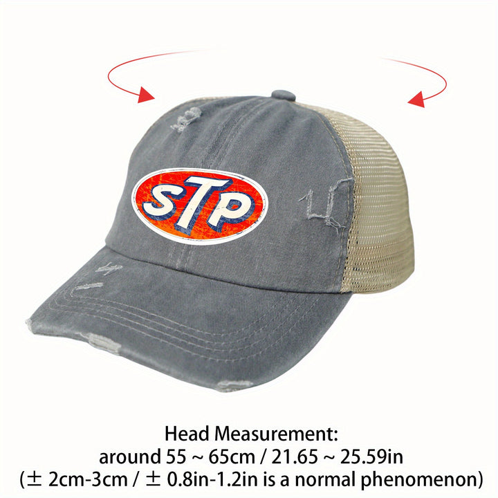 SXM002 Gorra de béisbol transpirable con rejilla ajustable, poliéster, tejido de punto, ajustada, cierre de palanca, lavable a máquina, para todas las estaciones, con patrón @1116@-stp para hombres y mujeres