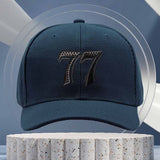 Gorra Trucker 77 - Gorra de béisbol ajustable con diseño '77', ligera y transpirable para hombres y mujeres, deportes al aire libre, ropa casual, equipo deportivo para exteriores, diseño deportivo, construcción duradera, gorras para hombre, sombrero para