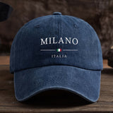 Gorra de Béisbol con Estampado de la Bandera Italiana para Hombres y Mujeres - Gorra Snapback Ajustable con Diseño Milano Italia, Sombrero de Pescador Casual Transpirable de Seis Paneles, Estilo Urbano Moderno, Gorras de Béisbol Duraderas