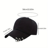 Gorra de basquetbol, hip-hop ajustable con studs, diseño unisex, ideal para deportes al aire libre