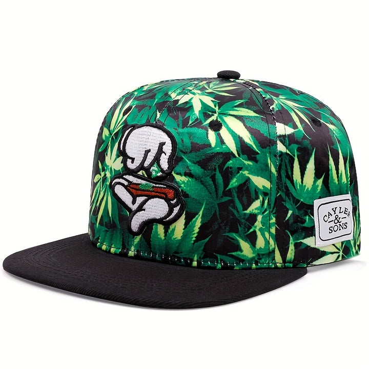 Gorra de Béisbol Snapback Bordada - Ligera, Visera Curva para Protección Solar, Gorra Casual para Deportes al Aire Libre. Tejido de Tela