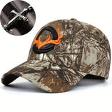 Conjunto de Gorra de Béisbol y Collar de Dos Piezas para Hombre - Sombrero Ajustable Ligero y Transpirable con Bordado de Asta, Marrón Oscuro/Naranja, Estilo Funky para Halloween, Navidad, Acción de Gracias - Regalo Ideal para Viajes y Vacaciones, Disfraz