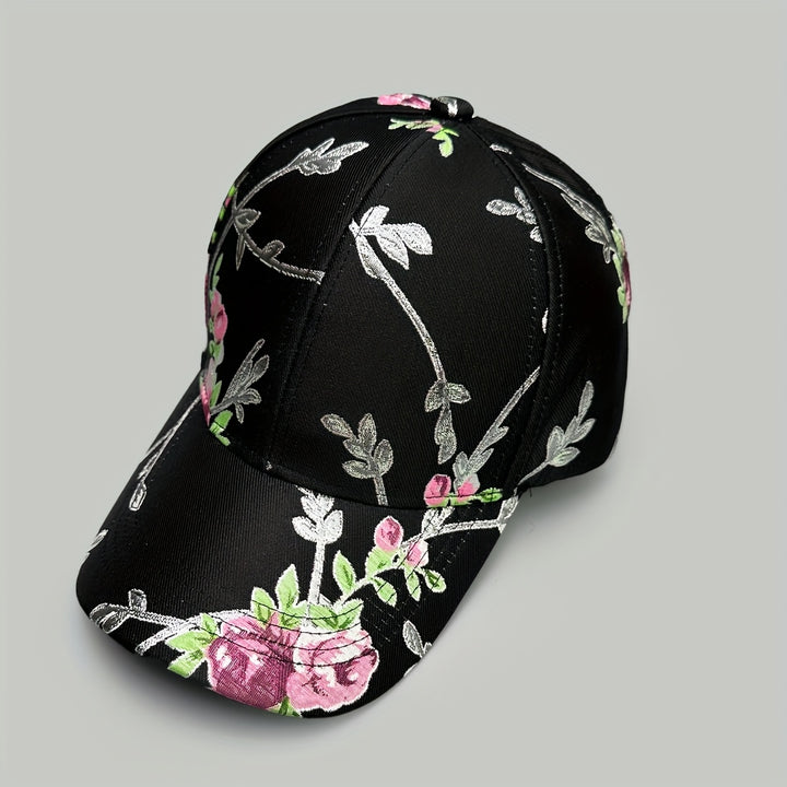 Nuevo Sombrero de Béisbol Bordado de Flores de Alta Gama para Primavera/Otoño para Hombres y Mujeres, Sombrero Trucker Moderno y Versátil, Adecuado para Deportes al Aire Libre, Béisbol para Mujeres, Béisbol para Hombres