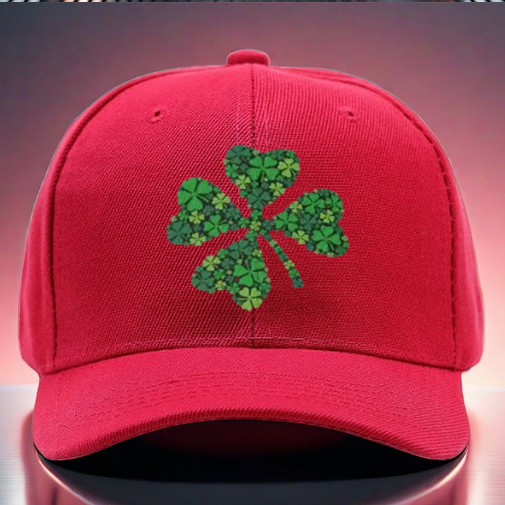 Gorra Snapback Unisex - Camión con Diseño Ajustable de Cuatro Hojas Verdes, Puntos y la Suerte Irlandesa Negra, Parte Trasera de Malla Transpirable, Sombrero Festivo, Diseño Divertido, Ajuste Cómodo, Sombrero con Estilo, Amantes de la Moda