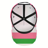 1 Gorra de béisbol Watermelon Delight Stripes - Gorra ajustable con visera y diseño de rayas en rosa, verde y rayas, ligera y transpirable, diseño cómodo de pico de pato para uso casual y festivo, idea de regalo de Navidad, gorra de béisbol, sombrero fest