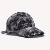 Un gorro de béisbol versátil y casual para hombres, con diseño de camuflaje, impermeable, protección solar, adecuado para viajes al aire libre, vacaciones y camping.