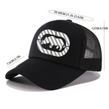 Gorra de béisbol unisex con estampado de rinoceronte RESTZONE, estilo casual, 100% poliéster con malla, ideal para protección solar al aire libre, deportes y pesca