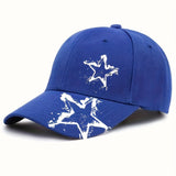 1pc Gorra de Béisbol con Estampado de Estrella Graffiti, Gorra Deportiva Unisex, Sombrero de Ala con Estilo Moderno para Exteriores