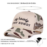 Gorra Snapback Ajustable Ligera para Hombre con Letras Rowdy y Visera Semi-Red - Diseño de 5 Paneles para Exteriores, Playa, Fiestas - Gorra Casual de Primavera/Otoño (Estampado ROWDY, Diseño Transpirable) - Fácil Cuidado para Atuendos Informales