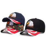 Gorra de béisbol ajustable con bordado tridimensional de águila, ideal para viajes, pesca y deportes, el regalo perfecto para amigos y familia