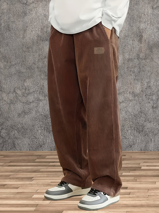 Pantalones de mezclilla de hombre, ajuste holgado, comodidad para todas las estaciones, bolsillos, tejido no elástico, ropa casual | Pantalones de ajuste holgado | Estilo casual